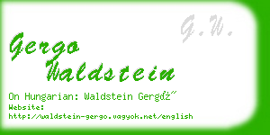 gergo waldstein business card